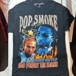 Pop Smoke “Cannot Say Pop And Forget The Smoke” Black Graphic Tee